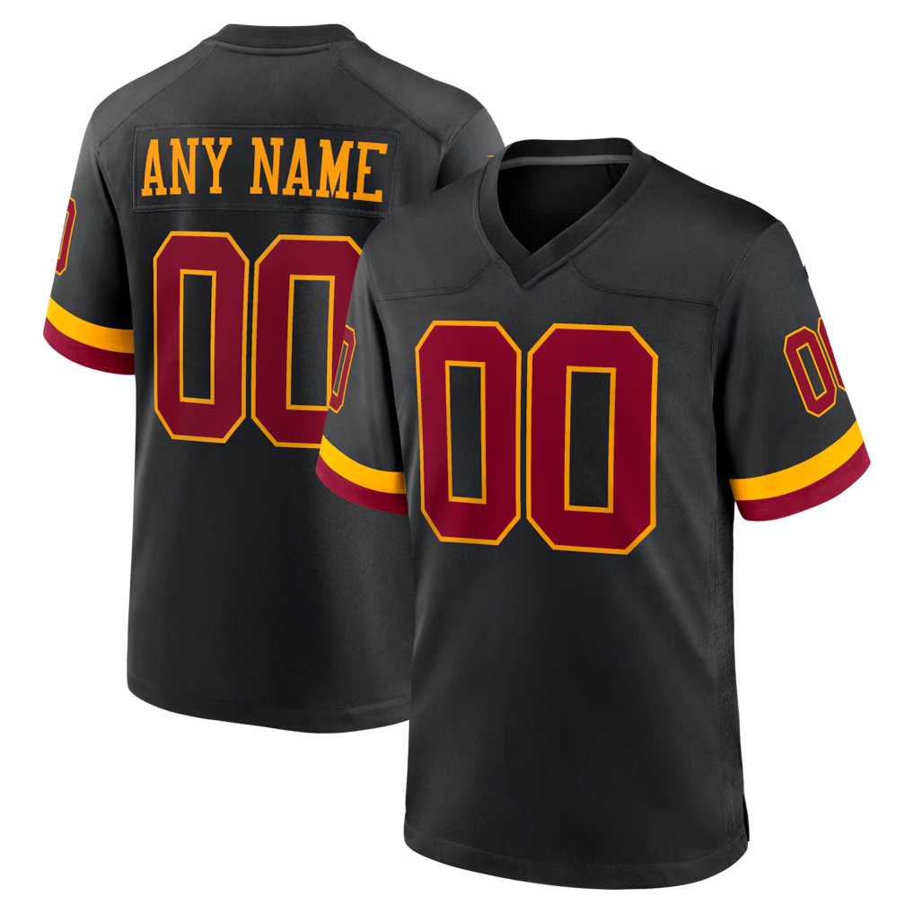 Rced Custom W.Commanders Black Hail Raiser Alternate Game Stitched Jerseys