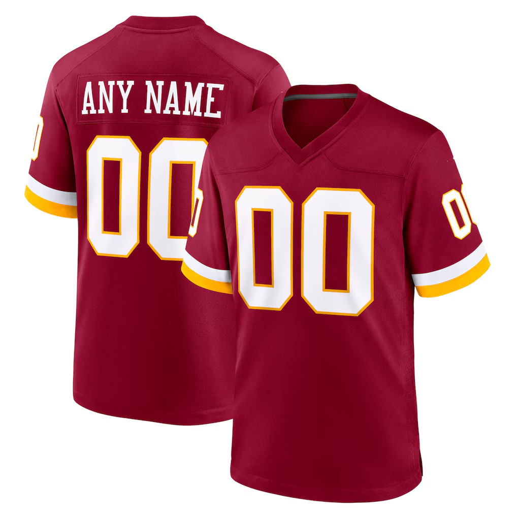 Rced Custom W.Commanders Burgundy Game Stitched Jerseys