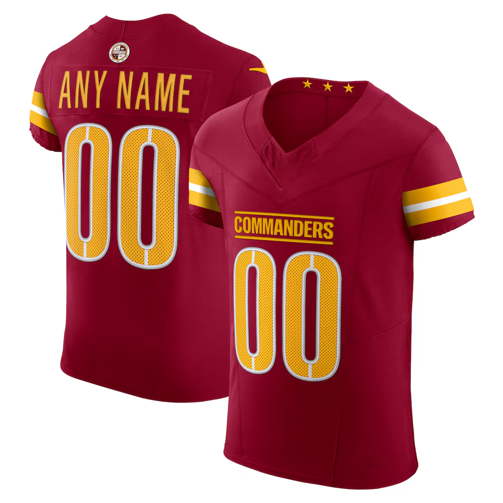 Rced Custom W.Commanders Burgundy Team Vapor F.U.S.E. Elite Stitched Jerseys