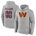 Rced Custom W.Commanders Gray Team Authentic Personalized Name & Number Hoodie Stitched Jerseys