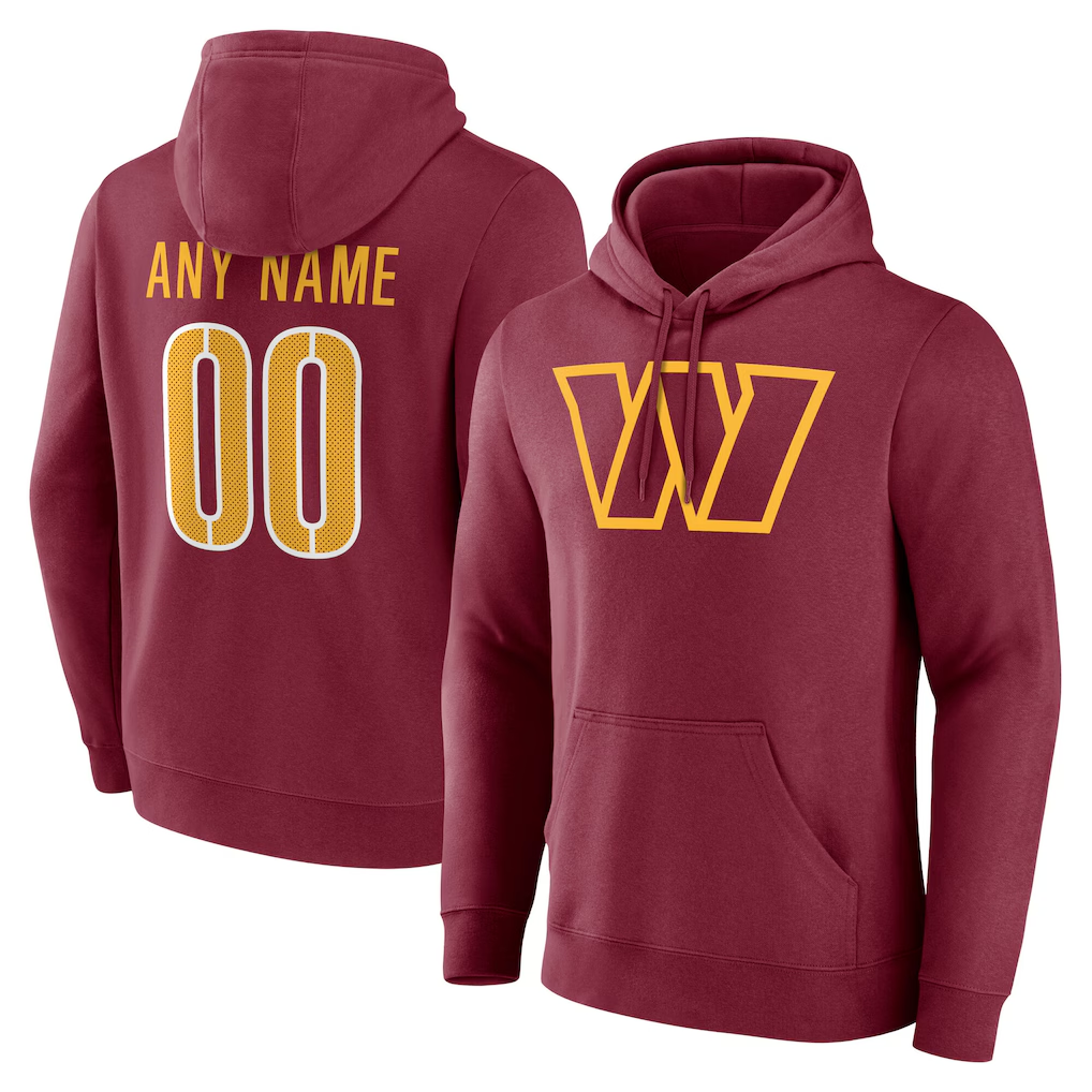 Rced Custom W.Commanders Team Authentic Personalized Name & Number Hoodie Stitched Jerseys