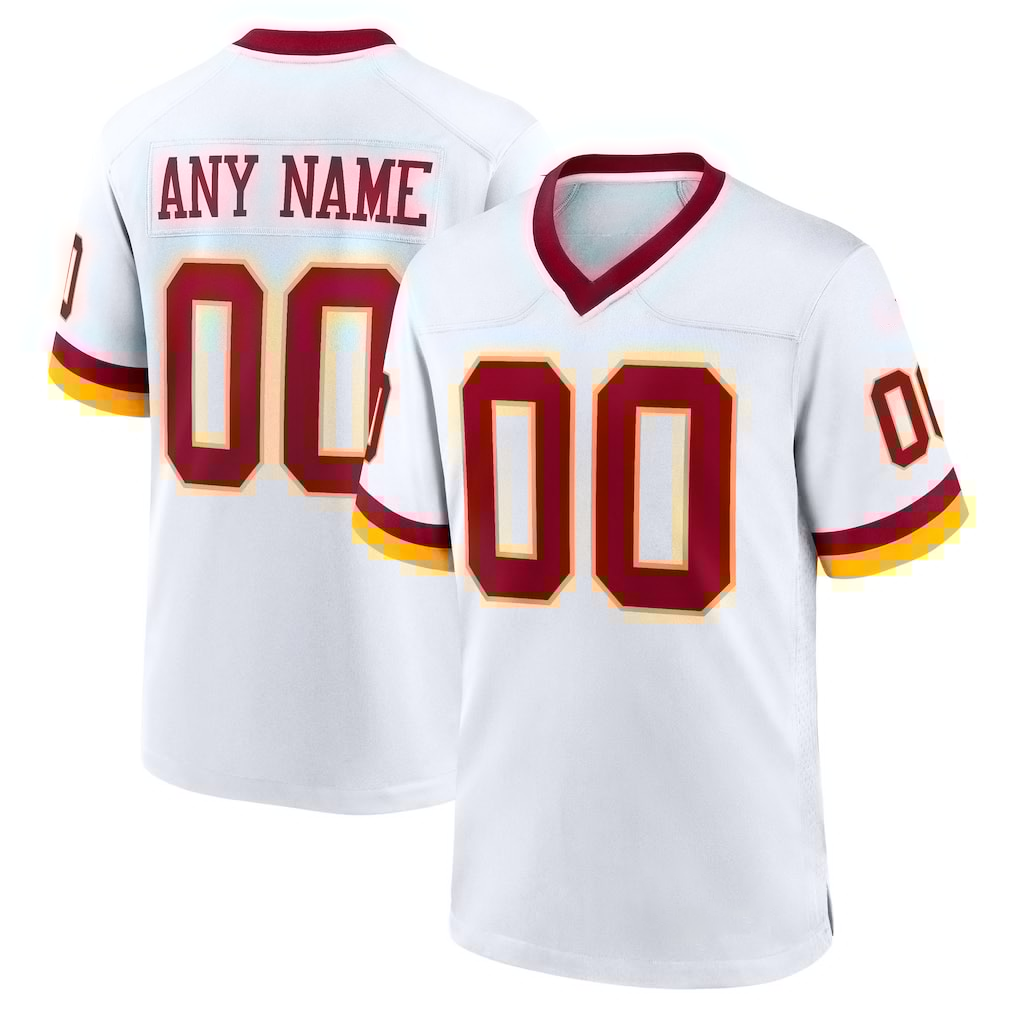 Rced Custom W.Commanders White Game Super Bowl Era Stitched Jerseys