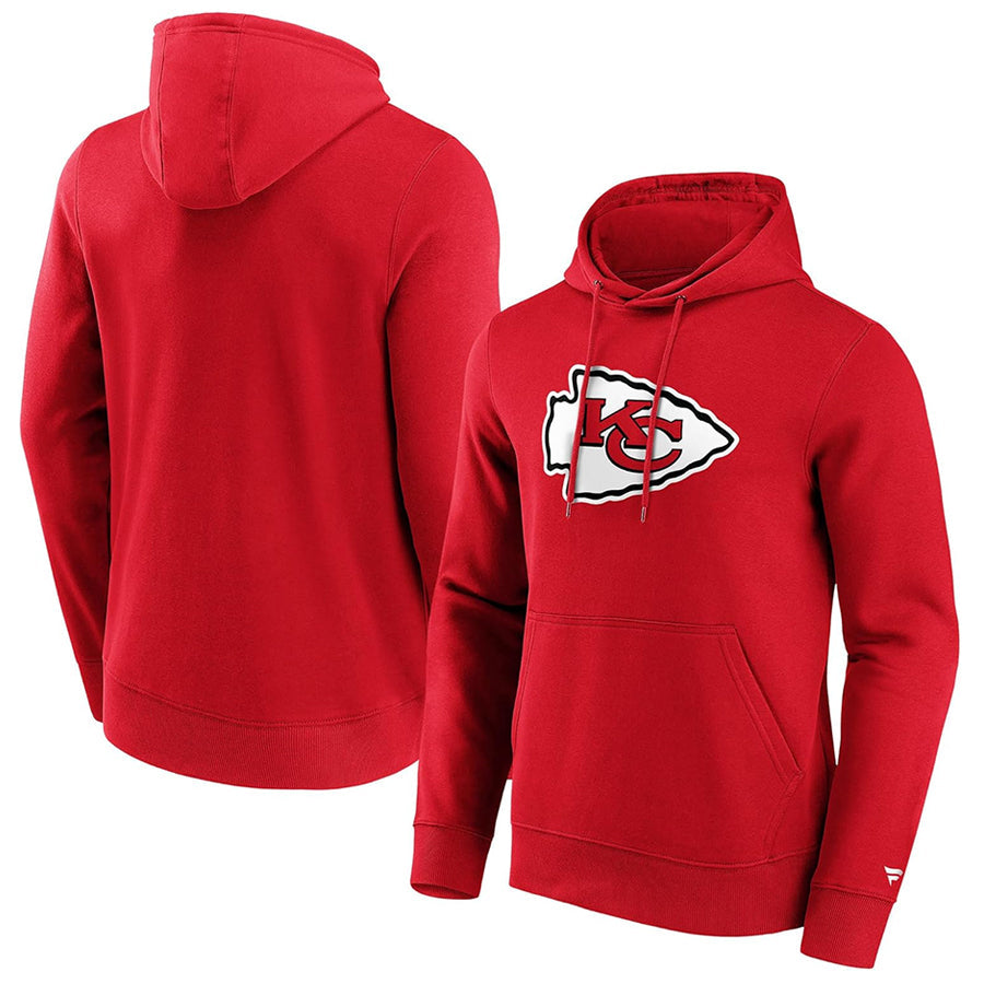 Rced Custom KC.Chiefs Blank Player Red Pullover HoodieStitched Jerseys