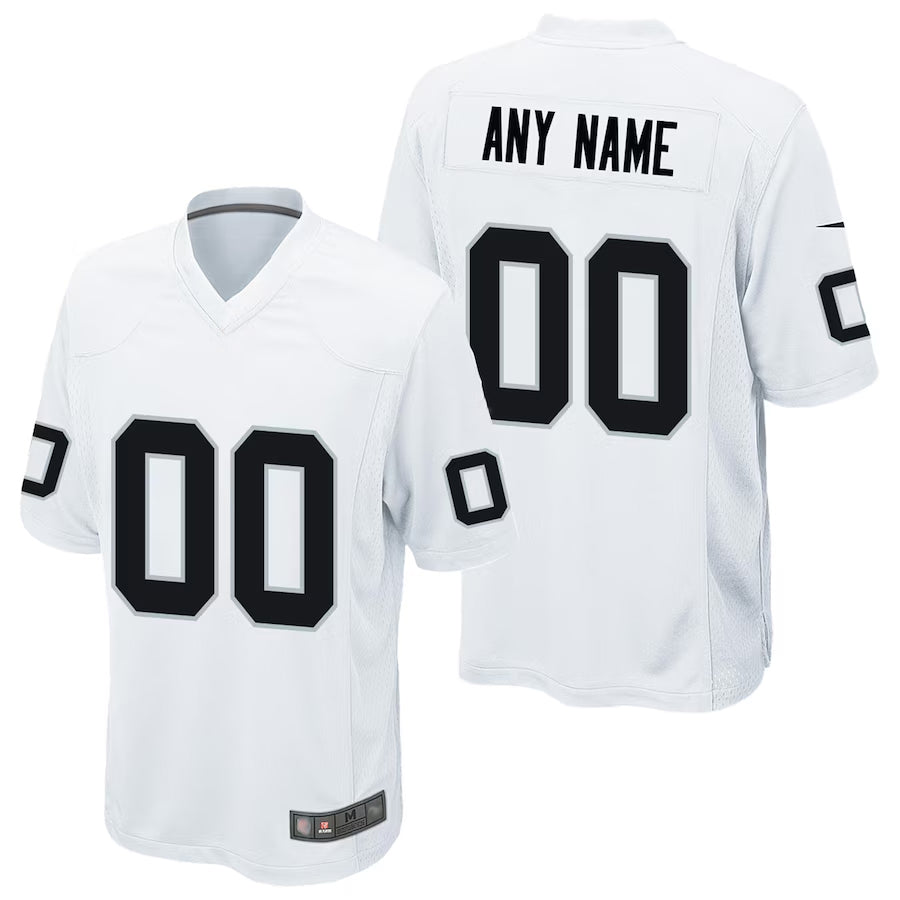 Rced Custom LV.Raiders White Road Game Stitched Jerseys