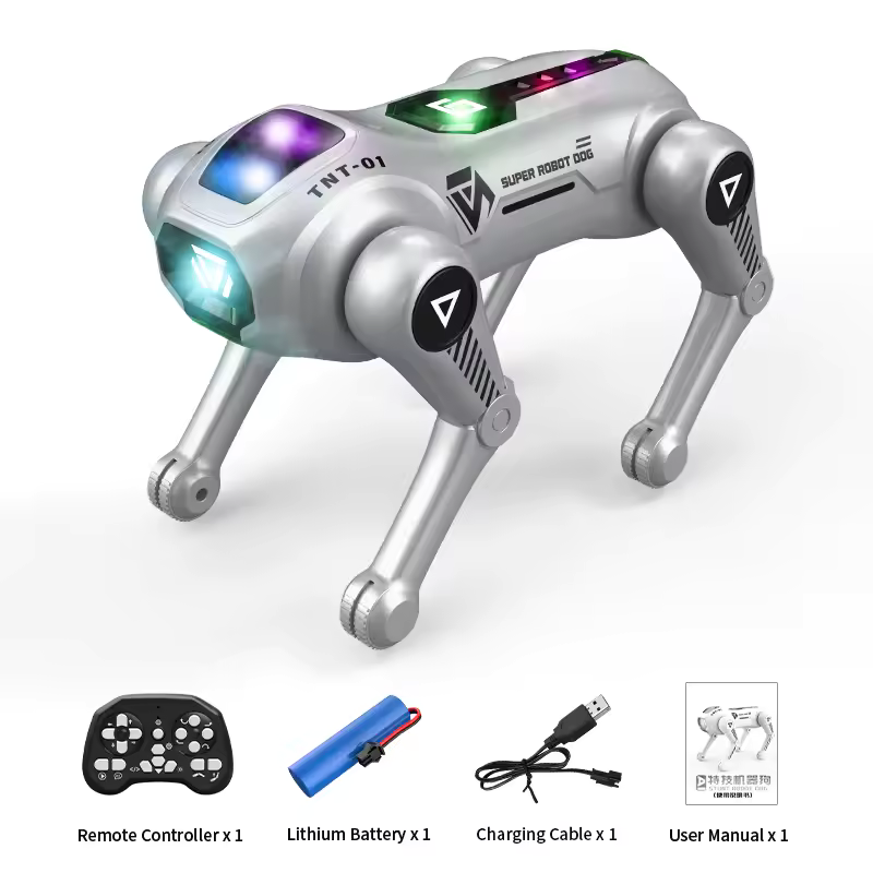 Rced New JJRC R42 StarLeap AI Smart Robot Dog, Voice Control Programmable Stunt RC Dog with Lights Sing Dance Rolling