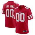 Rced Custom SF.49ers Scarlet Game Home Stitched Jerseys